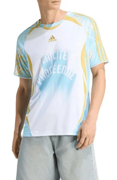 Adidas Originals Adidas France Graphic Jersey In Blue