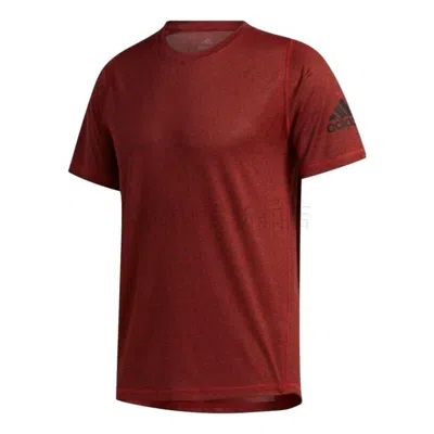 Adidas Originals Adidas Freelift Sport Ultimate Heather T-shirt 'copper' In Burgundy