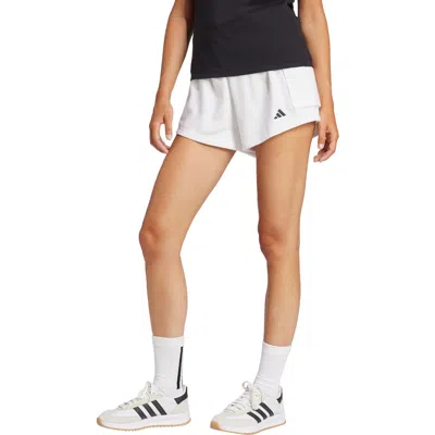 Adidas Originals The Essentials Logo French Terry Cargo Shorts In White