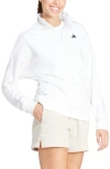 Adidas Originals Adidas French Terry Quarter Zip Pullover In White/black