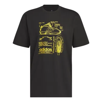 Adidas Originals Adidas Ftw Link 3 T-shirt 'black Yellow'