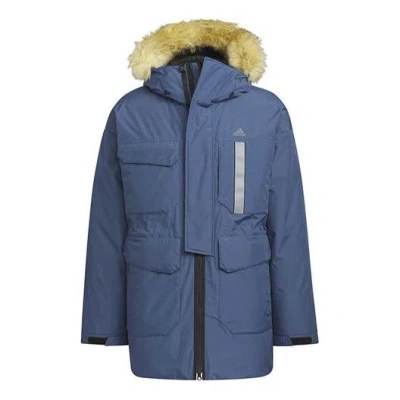 Adidas Originals Adidas Furry Down Parka 'blue'