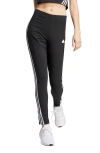 Adidas Originals 3-stripes Stretch Cotton Leggings In Black
