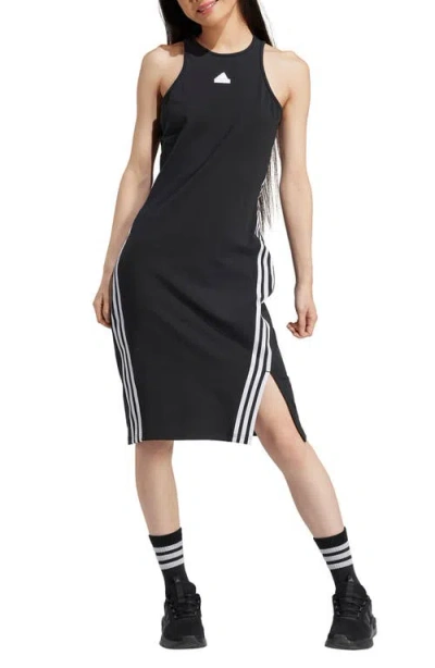 Adidas Originals Adidas Future Icons 3-stripes Stretch Cotton Dress In Black/white