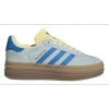 ADIDAS ORIGINALS ADIDAS GAZELLE BOLD ALMOST BLUE, BRIGHT BLUE & ALMOST YELLOW