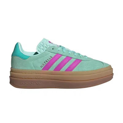Pre-owned Adidas Originals Adidas Gazelle Bold J 'clear Mint Flash Pink' | Teal | Kid's Size 3.5