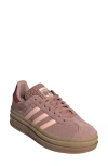 Adidas Originals Adidas Gazelle Bold Platform Sneaker In Warm Clay/orange/ruby
