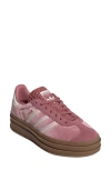 Adidas Originals Gazelle Bold "wilpnk" Sneakers In Crimson/pink/off White