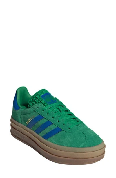 Adidas Originals Adidas Gazelle Bold Platform Sneaker In Green/green/green