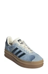 Adidas Originals Adidas Gazelle Bold Platform Sneaker In Preloved Ink/aurora Ink/blue