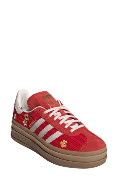 Adidas Originals Adidas Gazelle Bold Platform Sneaker In Red
