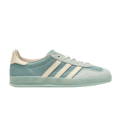 Pre-owned Adidas Originals Adidas Gazelle Indoor 'cotton Weave Pack - Light Blue' | Teal | Men's Size 8