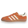 Adidas Originals Gazelle Indoor Leather Sneakers In Orange