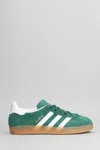 Adidas Originals Gazelle Indoor Leather And Suede-trimmed Nylon Sneakers In Green