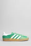 Adidas Originals Gazelle Indoor Leather And Suede-trimmed Nylon Sneakers In Green