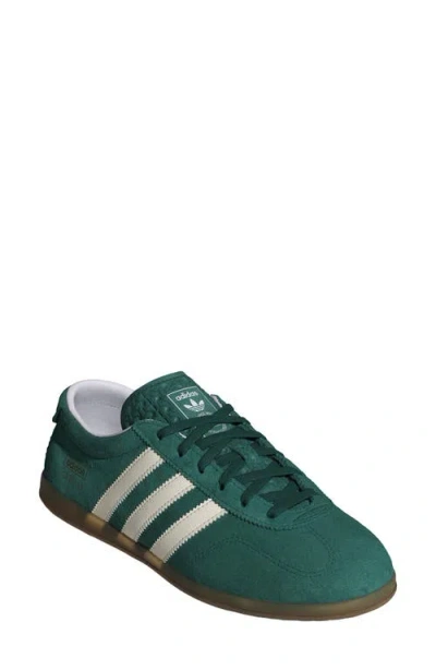 Adidas Originals Gazelle Lo Pro Leather-trimmed Suede Sneaker In Green
