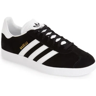 Adidas Originals Gazelle Sneaker In Core Black/white/gold