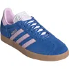 Adidas Originals Gazelle Indoor Suede Sneakers In Blue/orchid Fusion/gum