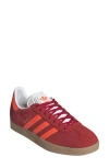 Adidas Originals Adidas Gazelle Sneaker In Red/solar Orange/off White
