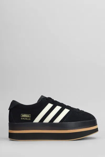Adidas Originals Adidas Gazelle Stack Sneakers In Black/cream White/gum