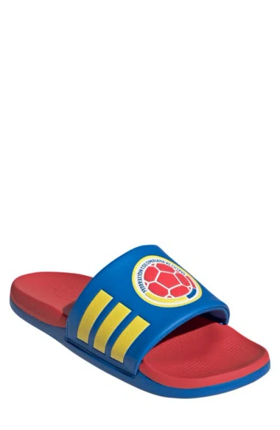 Adidas Originals Mens Colombia Adidas Colombia Adilette Comfort World Cup '26 In Blue/yellow/red
