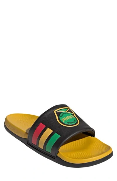 Adidas Originals Adidas Gender Inclusive Adilette Comfort 2.0 Jamacia Slide Sandal In Black