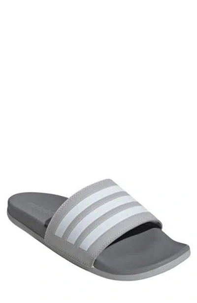 Adidas Originals Adidas Gender Inclusive Adilette Comfort Slide Sandal In Grey 2/ftwr White/grey 3