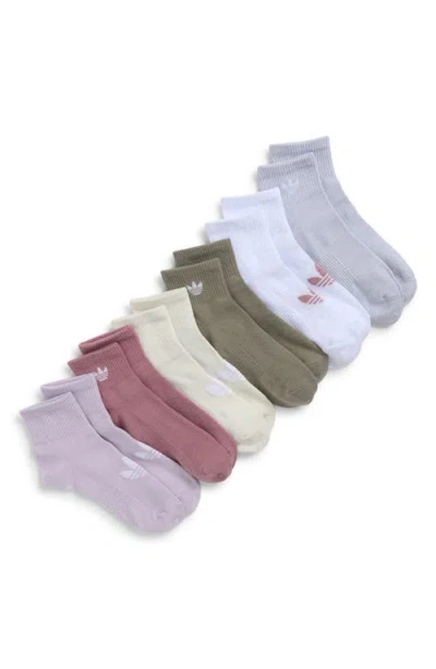 Adidas Originals Adidas Gender Inclusive Originals Superlite Assorted 6-pack Quarter Socks In Light Grey