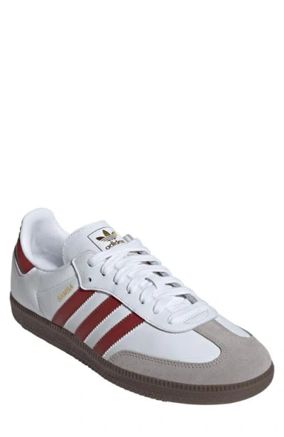 Adidas Originals Adidas Gender Inclusive Samba Og Sneaker In White/ruby/clear Granite