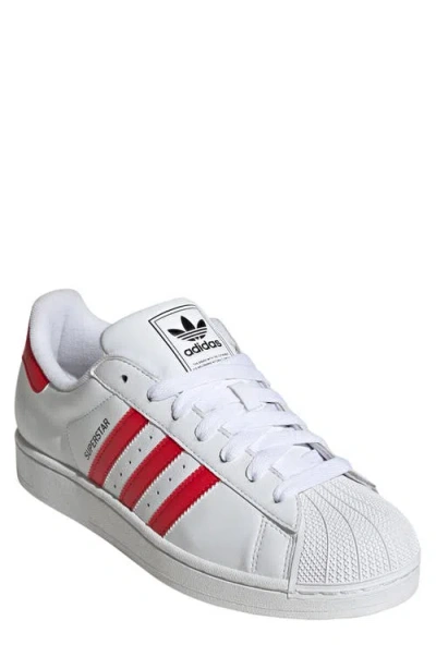 Adidas Originals Adidas Gender Inclusive Superstar Ii Sneaker In White/better Scarlet/black