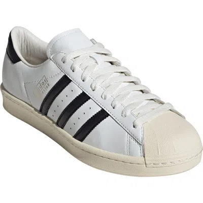 Adidas Originals Superstar Vintage Ostrich-effect Leather Sneakers In White
