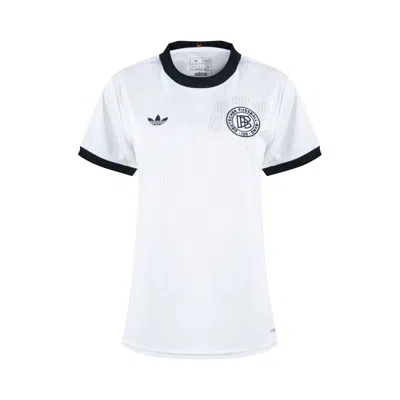 Pre-owned Adidas Originals Adidas Germany 125th Anniversary Jersey 'cloud White/black' | Women's Size Xl