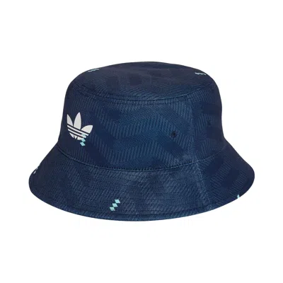 Pre-owned Adidas Originals Adidas Germany 26 Bucket Hat 'collegiate Navy/flash Aqua/white' | Blue | Men's Size M/l