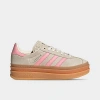 Adidas Originals Adidas Big Kids' Originals Gazelle Bold Casual Shoes In Tan/pink