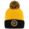 ADIDAS ORIGINALS ADIDAS GOLD PITTSBURGH PENGUINS LAUREL CUFFED KNIT HAT WITH POM
