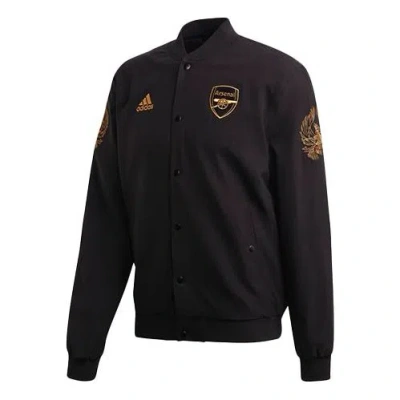 Adidas Originals Adidas Gold Stand Collar Arsenal Aviator Sports Jacket Black