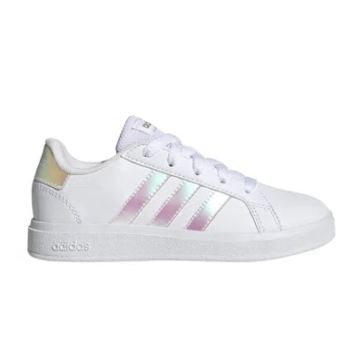 Pre-owned Adidas Originals Adidas Grand Court 2.0 Big Kid 'white Iridescent' | Kid's Size 3