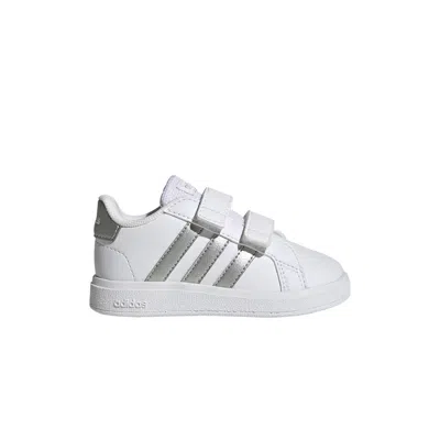 Pre-owned Adidas Originals Adidas Grand Court 2.0 I 'white Matte Silver' | Infant Size 10