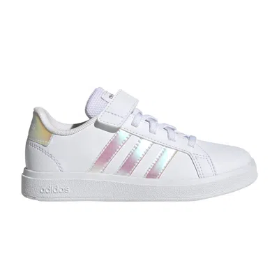 Pre-owned Adidas Originals Adidas Grand Court 2.0 Little Kid 'white Iridescent' | Kid's Size 7