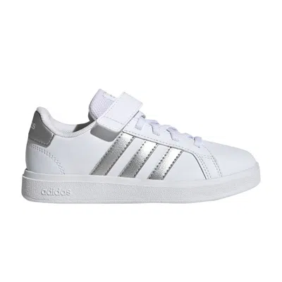Pre-owned Adidas Originals Adidas Grand Court 2.0 Little Kid 'white Matte Silver' | Kid's Size 4