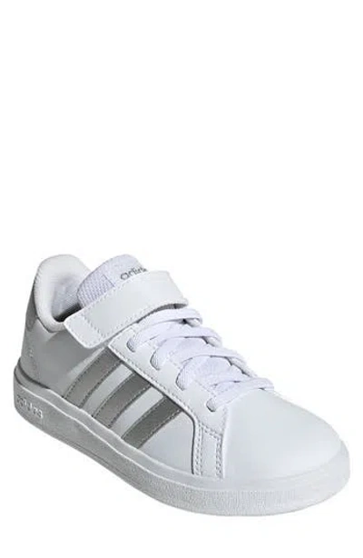 Adidas Originals Adidas Grand Court 2.0 Sneaker In White/matte Silver