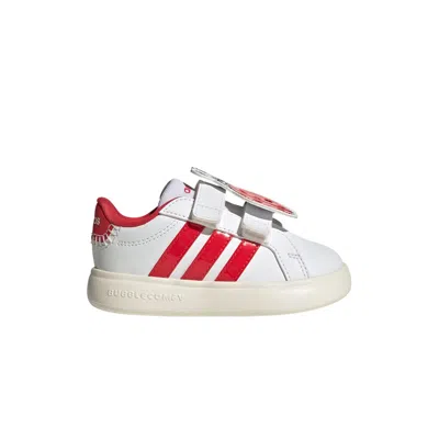 Pre-owned Adidas Originals Adidas Grand Court 3.0 Bubble Td 'cloud White Pure Ruby Off White' | Infant Size 9