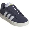 Adidas Originals Women's Grand Court Alpha Cloudfoam Lifestyle Comfort Casual Sneakers From Finish Line In Shadow Navy,white,gold