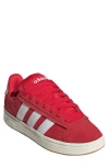 Adidas Originals Campus 80s Leather-trimmed Suede Sneakers In Pure Ruby/white/pure Ruby