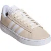 Adidas Originals Women's Grand Court Alpha Cloudfoam Lifestyle Comfort Casual Sneakers From Finish Line In White/white/beige
