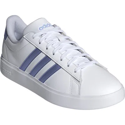 Adidas Originals Adidas Grand Court Cloudfoam Sneaker In White/blue Spark/blue