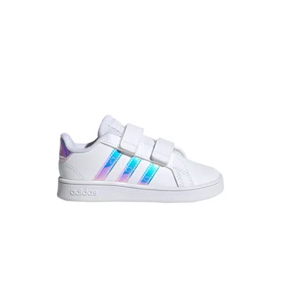Pre-owned Adidas Originals Adidas Grand Court I 'white Iridescent' | Infant Size 10