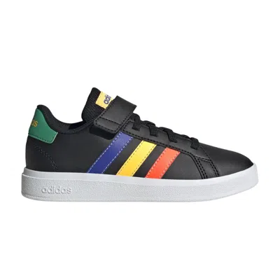 Pre-owned Adidas Originals Adidas Grand Court J 'black Colorblock' | Kid's Size 1