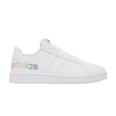 Pre-owned Adidas Originals Adidas Grand Court J 'pride' | White | Kid's Size 12.5
