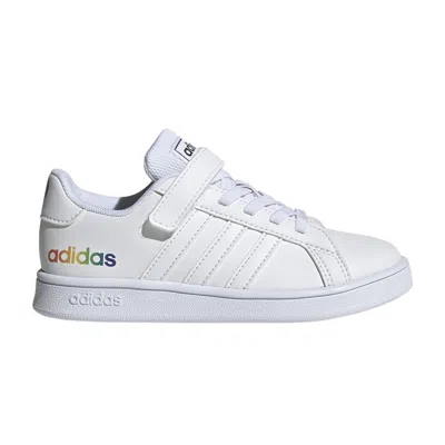 Pre-owned Adidas Originals Adidas Grand Court J 'pride' | White | Kid's Size 3